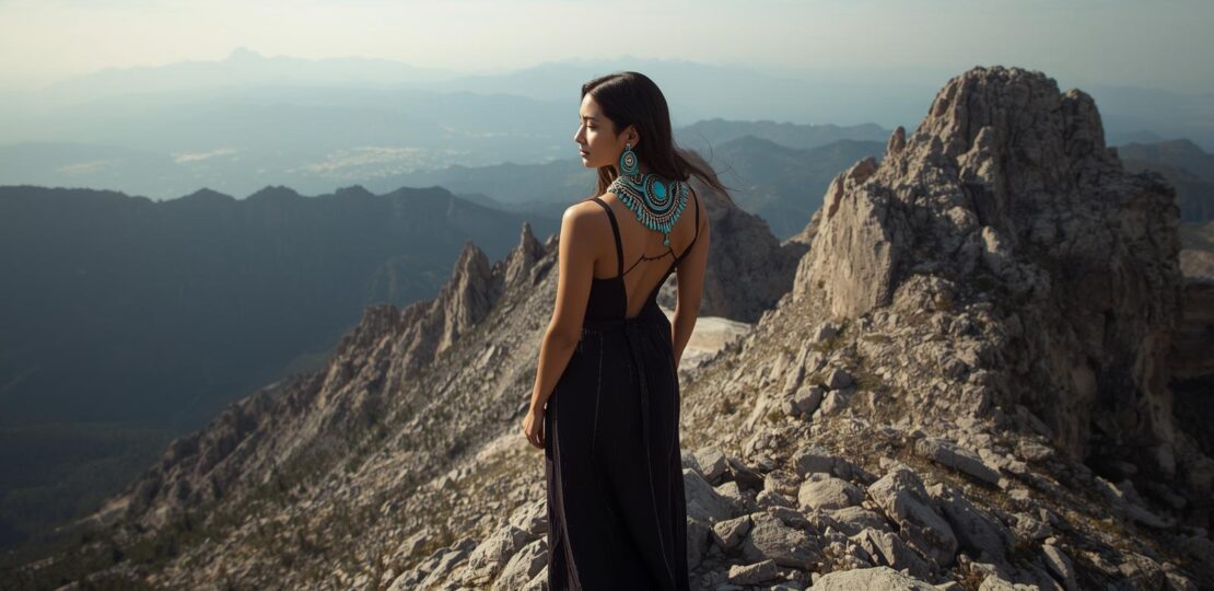 give-me-a-image-of-lady-and-wear-turquoise-jewelry-all-items-on-the-mountain-1